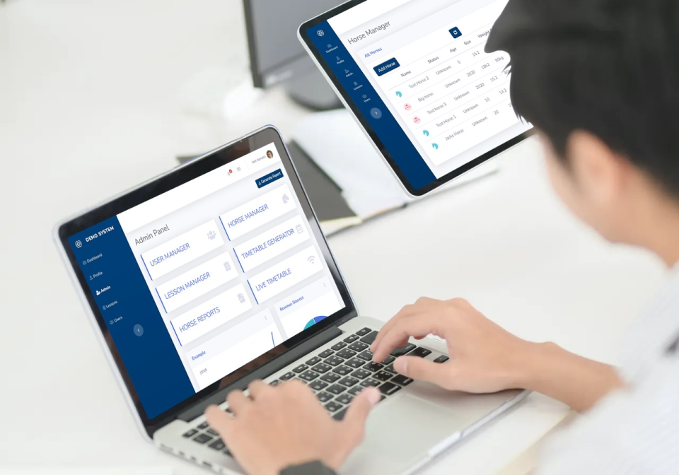 screenshot of Equestrian Management System